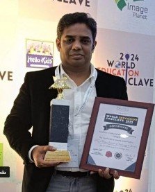 Certificate of Excellence in Industrial Interface received at the World Education Conclave 2024
