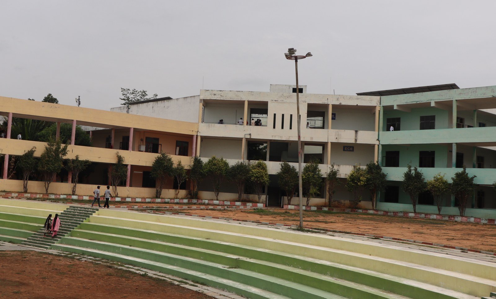 Academic block buildings and the amphitheatre on the HITS campus