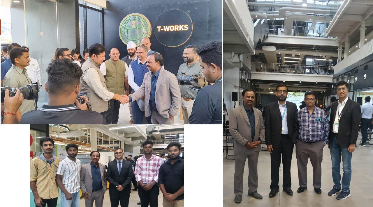 Students and faculty on an industrial visit to T-Works, Hyderabad