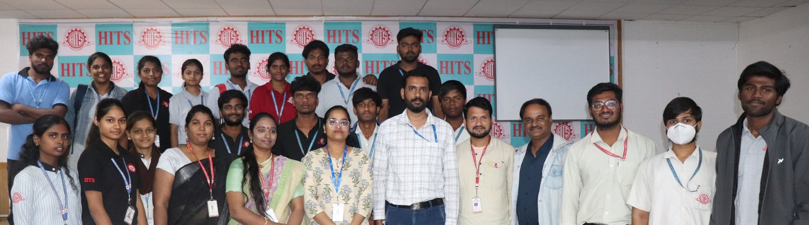 Students and faculty at a HITS campus event